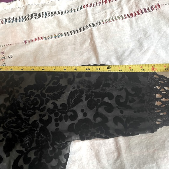 Goth Fringe Velvet Floral Kimono - Picture 8 of 10